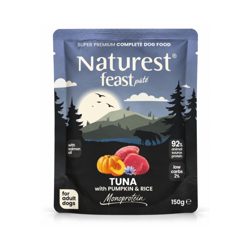 Naturest Feast Paté Dog Monoprotein με Τόνο, Κολοκύθα & Ρύζι 150gr